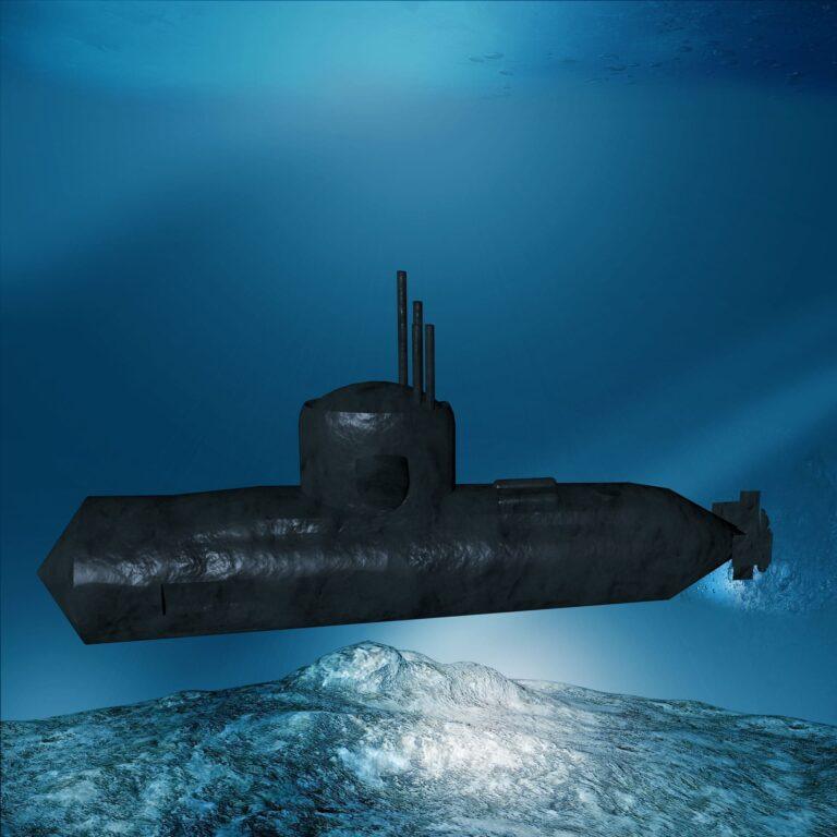 Naval Submarine Under water