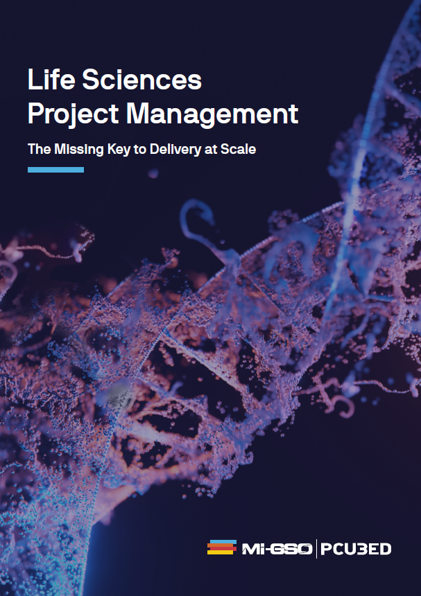 Cover to the Life Sciences Project Management magazine by MIGSO-PCUBED