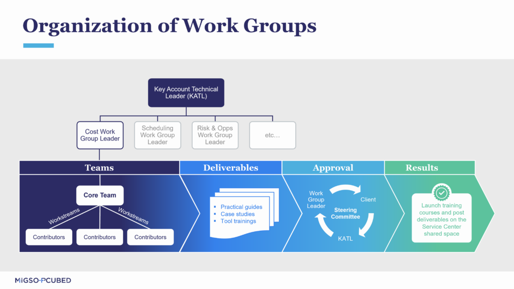 Organization of Work Groups for a PMaaS Service Center