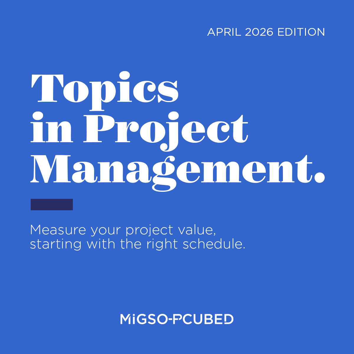 Topics in Project Management April 2026